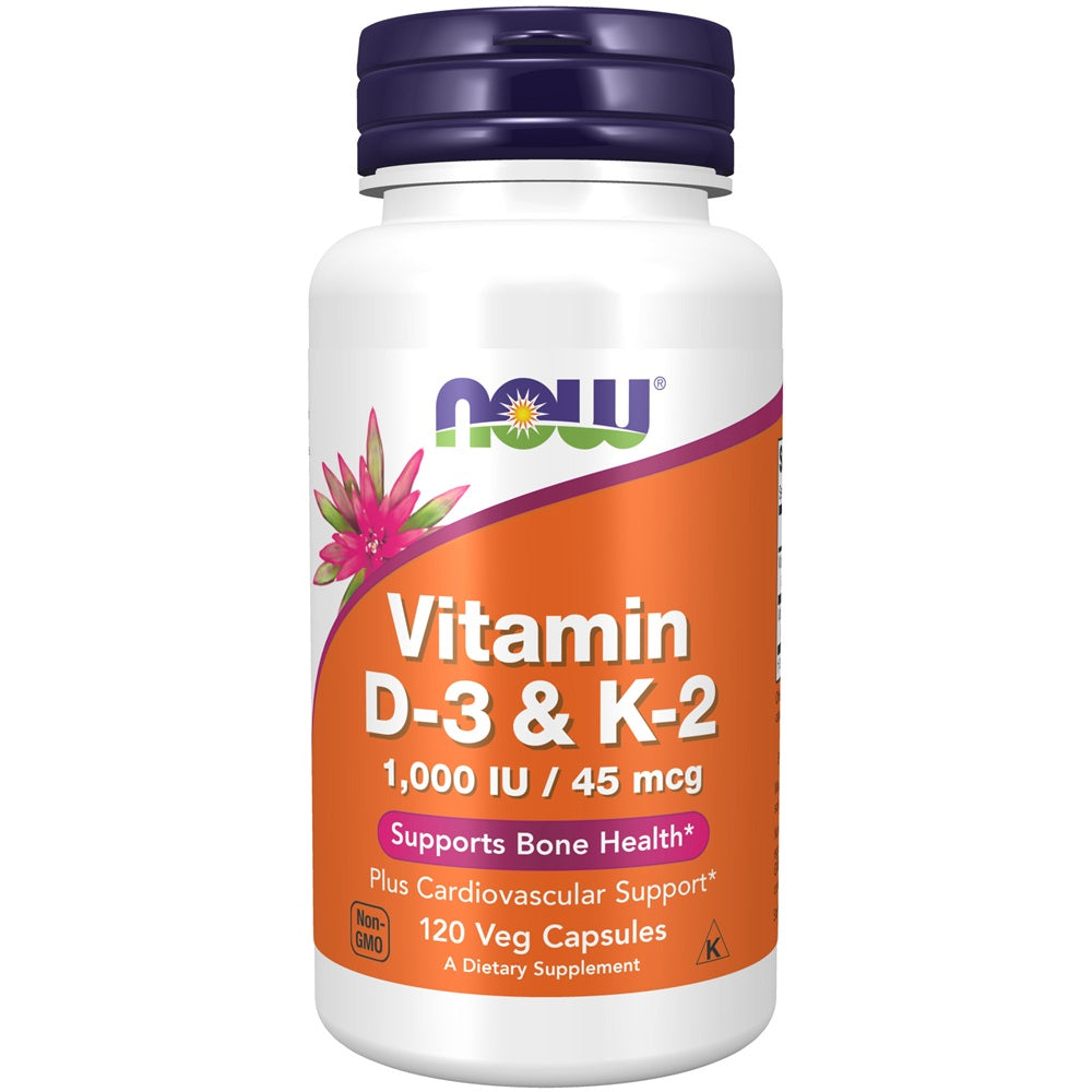 NOW FOODS VITAMIN D3/K2 1000IU/45MCG 120CAPS
