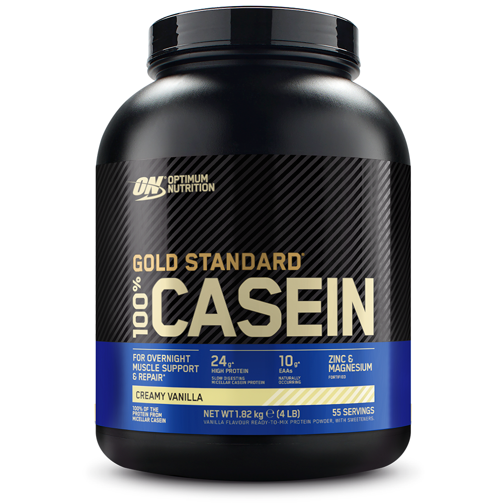 Protéine à absorption lente : Gold standard 100% Caseine Optimum Nutrition