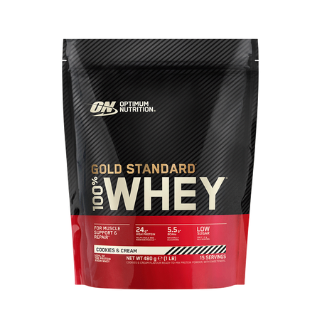 Optimum Nutrition Gold Standard 100% Whey Protein eiwitpoeder – Cookies & Cream – 480g