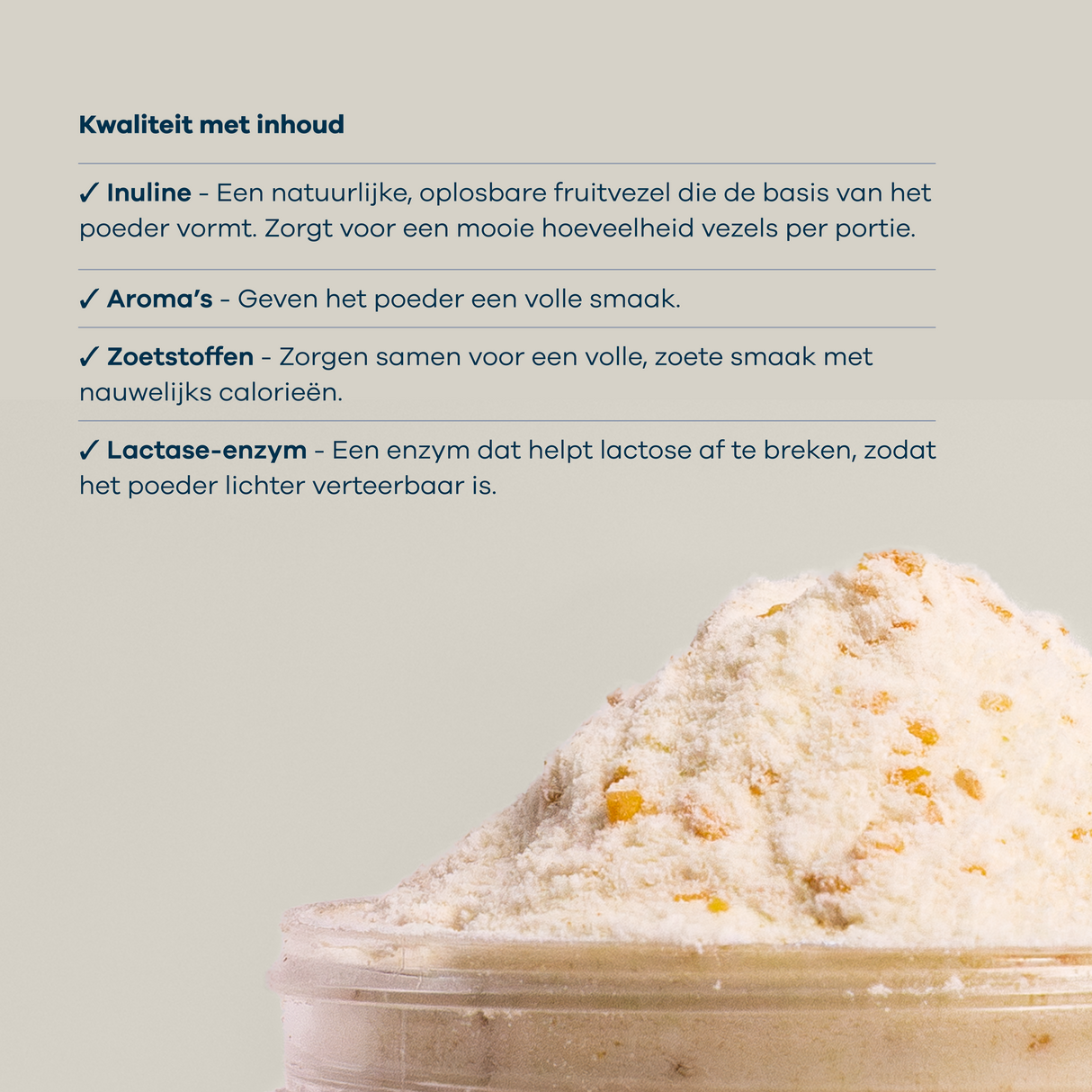 Body&Fit Flavour Powder - ingredienten 90g (Milk Chocolate)