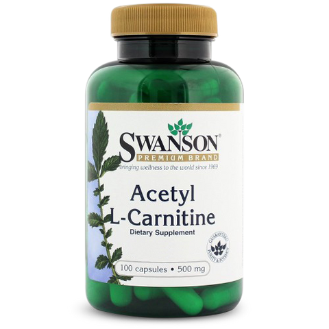 swanson acetyl l-carnitine 500 mg Healthy Options 500mg 30 Capsules Acetyl L-Carnitine 500 mg 100