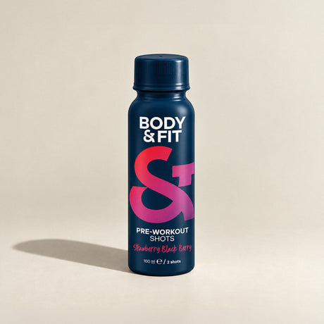 Body&Fit Pre-Workout Double Shot - Strawberry Blackberry - 12x100ml
